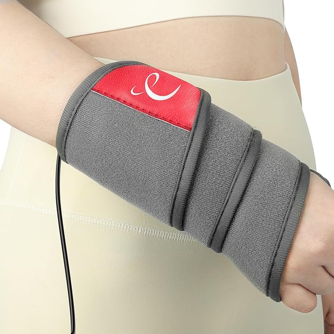 Comfytemp Hand Heating Pad for Carpal Tunnel, Arthritis, Tendonitis, Muscle Strain & Joint Stiffness Relief Heated Wrist Wrap for Mom Dad, Wearable Adjustable Heat Pad for Pain Relief
