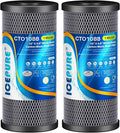 ICEPURE 10"X4.5",1 Microns Whole House Sediment Activated Carbon Water Filter Compatible with Dupont WFHDC8001, EP Series,EPM Series, CB-BB-10, GE FXHTC, GXWH40L, GXWH35F, GNWH38S, CTO10BB,2PACK
