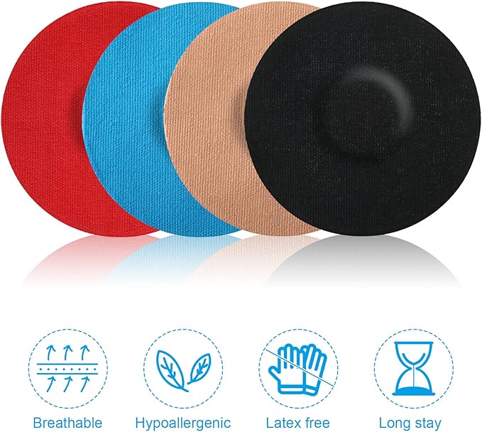 80 Pcs Adhesive Patch Sensor Covers, Cgm Continuous Glucose Monitor Protection Diabetic Supplies Freestyle Waterproof Sweatproof Adhesive Patch Protection Diabetic Supplies for Skin