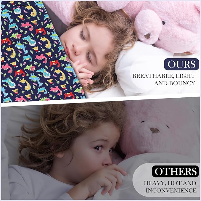 Sensory Sheet Bed Sheet for Kids Adults Toddler Dinosaur Blanket, Twin Size Breathable Stretchy Comfortable Sleeping Bedding Christmas Compression Sheets for Kids Twin