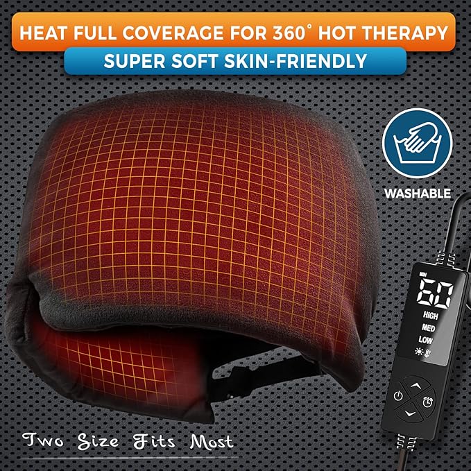 sticro Extra Large Moist Heat Sinus Relief Mask, Reusable Warm Compress Heated Eye Mask Face Heating pad Eye Pillow for Sinus Pressure Relief, Dry Eyes, Migraine, Tension, Stress, Headache(Small)