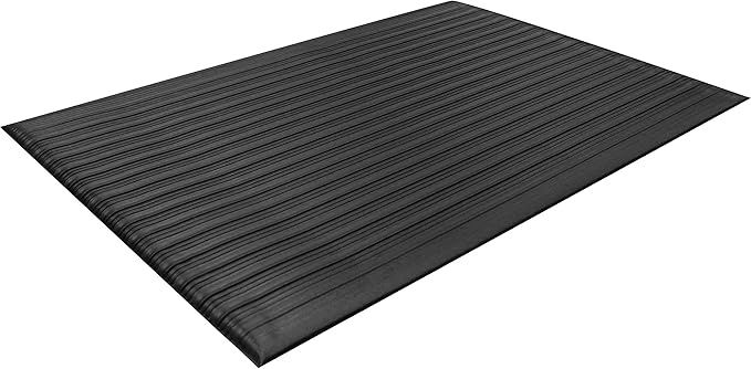 Guardian Air Step Anti-Fatigue Floor Mat, Vinyl, 2'x3', Black, Reduces fatigue and discomfort, Can be easily cut to fit any space