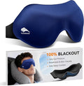 Airplane Travel Essentials Blackout: 3D Contoured Eye Masks for Sleep -Zero Pressure Sleep Mask for Women Men Lash Extensions Friendly - Perfect for Night Shift Nurse College Dorm Road Trip(Blue)