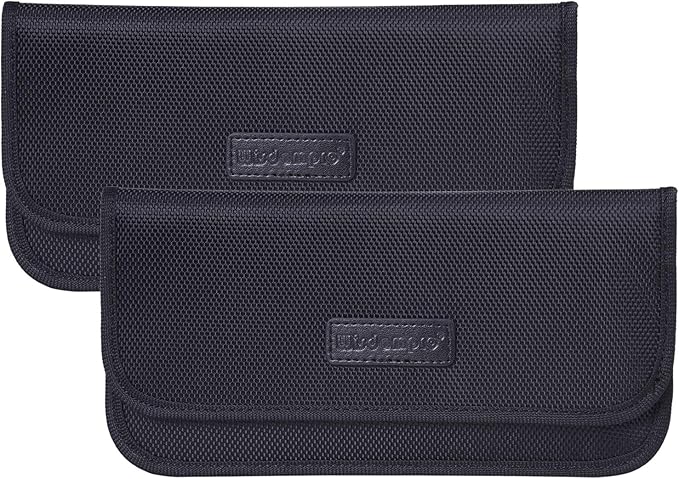 Wisdompro Faraday Bag, RFID Signal Blocking Bag Shielding Pouch Wallet Case for Cell Phone Privacy Protection and Car Key FOB