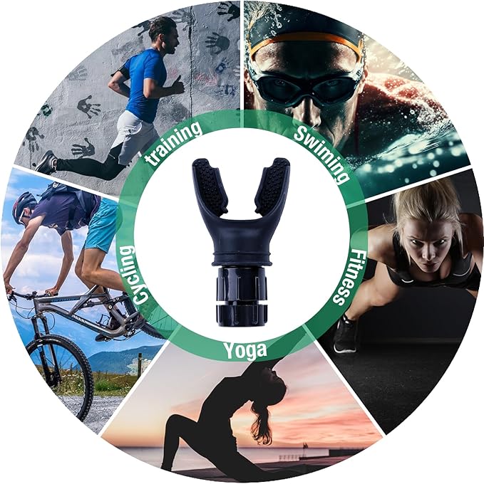 Portable Breathing Trainer with Adjustable Resistance Settings Muscle Trainer Exercise Device Resistance Trainer to Improve Breathing Capacity Enhance Muscle Training Strength