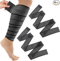 Syhood Compression Bandage Wraps for Leg, Elastic Calf Compression Sleeve Ankle Support, Adjustable Plus Size for Men and Women Stabilising Ligament, Joint Pain, Sports(2 Pieces,71 Inches)