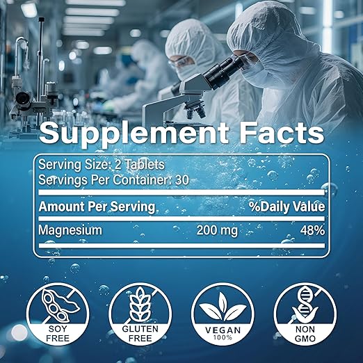 Hydrogen Water Tablets, Molecular Hydrogen Tablets with Magnesium, 12PM h2 Molecular Hydrogen, Supports Cellular Health, Oxidative Balance, Focus & Vitality, 60 Counts