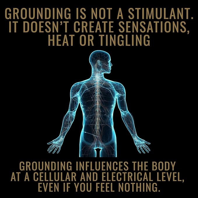 Grounding Mat for Feet – Indoor Conductive Earthing Mat for Desk, Floor or Bed – Non-Electric Passive Grounding Pad with Outlet & Tester.
