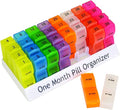 Deke Home - Monthly Pill Organizer 2 Times a Day, 30 Day Pill Box with AM PM Compartments, Large Monthly Medicine Organizer for Vitamins, Supplements & Medication, Travel-Friendly Pill Case, BPA Free