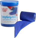 MUELLER Sports Medicine EasyGrip ICE Cooling Compression Wrap for Men and Women, Compression & Ice Therapy Support, 1 Continuous Wrap, 3.1 Inches x 14.7 Feet, Blue