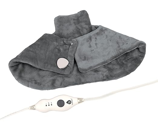Pursonic Electric Neck & Shoulder Heating Pad, Heat Therapy for Muscle Pain, Cramps,Sore Muscles in Neck & Back Areas, 3 Heat Settings, Auto Shut-Off