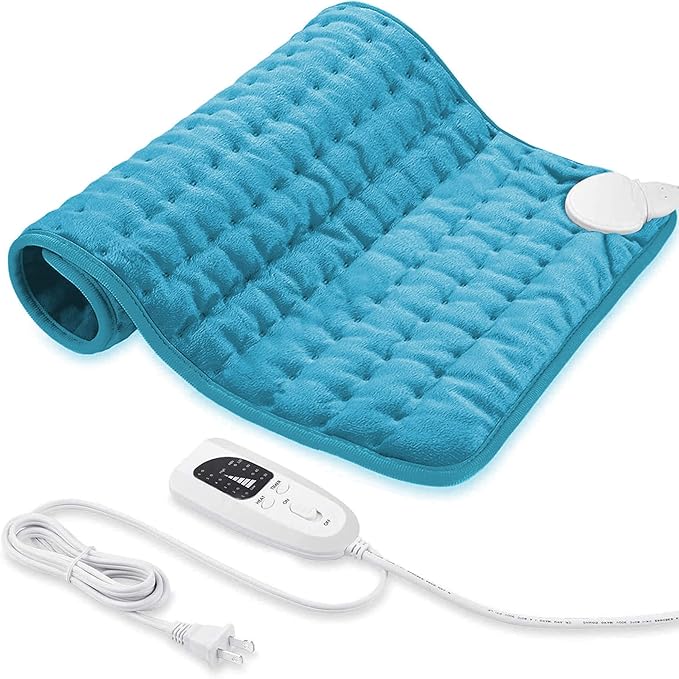Electric Heating pad for Back Neck Shoulder Knee Arms Legs- Electric Heat Pads with 6 Heat Settings & Auto Shut Off &Dry/Moist Heat Heating Pad for Birthday Mother Father Girl Men Women