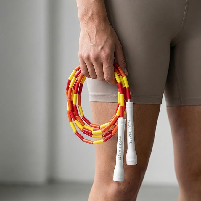 Elevate Rope Professional Beaded Jump Rope - 3m Adjustable, Quality Beads & Poly Cord - For Freestyle, Cardio & Tricks - All Levels & Indoor/Outdoor Use