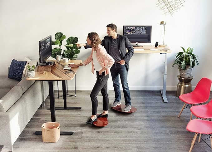 ALLEYOOP WOOD ROCKER BOARD • Unique 360° Omni-directional Rocking Movement • Ergonomically Engineered For Stability At Your Standing Desk, Medium, Maple