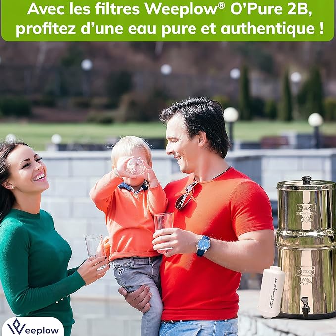 Weeplow O'Pure 2B – 2 Water Filters, Fluoride and Arsenic Reducing Elements, Compatible with O'Pure 2 and Black Berkey Carbon Filters