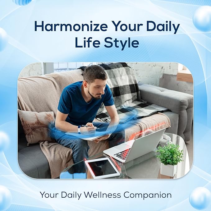 EMF BodyBand Plus+ Bracelet - Holistic Wellness Harmonizer Wristband for Men and Women (Blue)