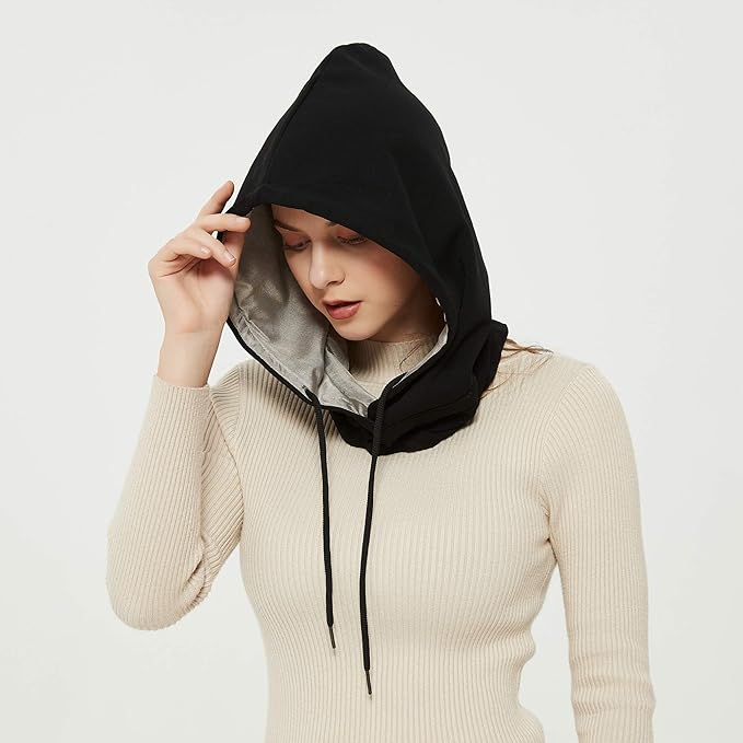 Radia Smart® EMF Protection Hood, Faraday Hat, 5G Blocking, RF Shielding, WiFi Shield, Brain Coat, Black