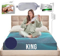 Earth Grounding Sheets King Size with 12% Silver Fiber & 4% Silk & 84% Cotton - Dark Blue - Quality Certified Grounded Well Bed Sheet - Conductive Fitted Sheet for Better Sleep