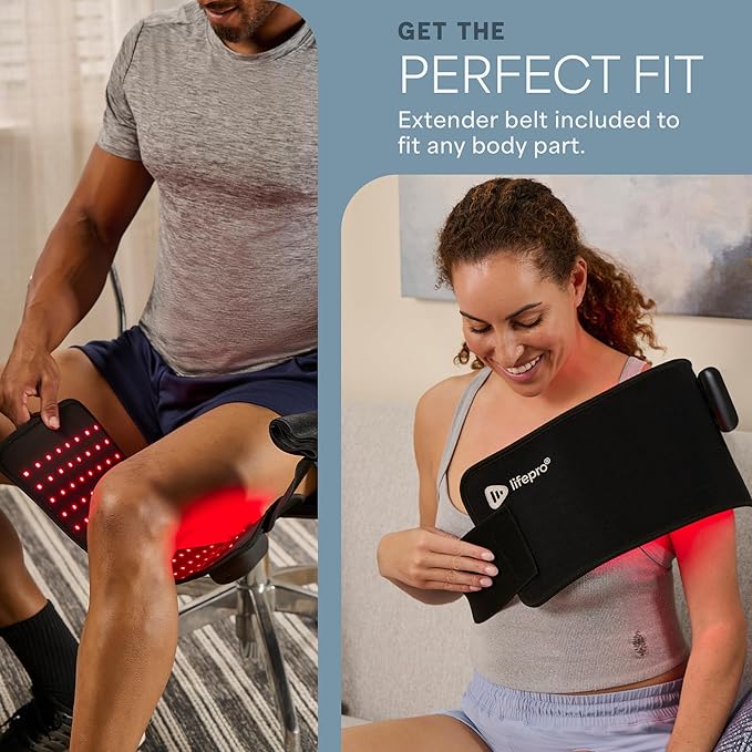 Lifepro Red Light Therapy Belt – Infrared Red Light Therapy for Body, Back and Shoulder with Triple Chip LEDs, Allevared Belt with 660nm & 850nm Wavelengths – for Daily Comfort & Wellness Support
