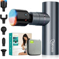 cotsoco Mini Deep Tissue Massage Gun with Heat and Cold Therapy, Full-Metal Handheld Electric Massager for Muscle Pain Relief, Portable Percussion Massage Gun for Athletes and Recovery