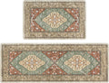 Pauwer Anti Fatigue Kitchen Mat Set of 2 Non Slip Kitchen Mats for Floor Cushioned Kitchen Rugs Comfort Standing Mat Farmhouse Waterproof PVC Foam Kitchen Floor Mat Runner
