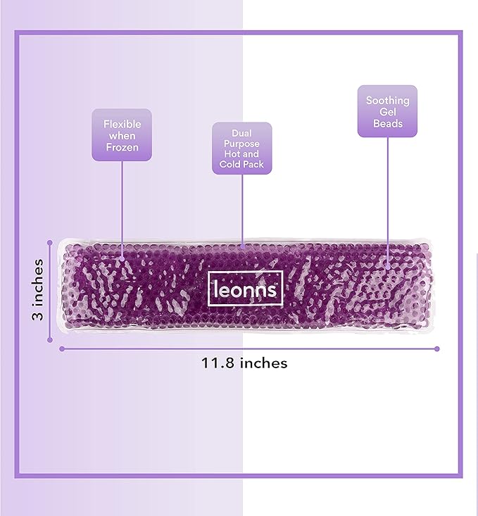 Leonns® Reusable Perineal Ice Packs for Postpartum - 3 Postpartum Ice Packs with Soft Satin Sleeves - Post Partum Relief Ice Pads with 2 in 1 Hot or Cold Pack Functionality - Relief for Perineal Pain