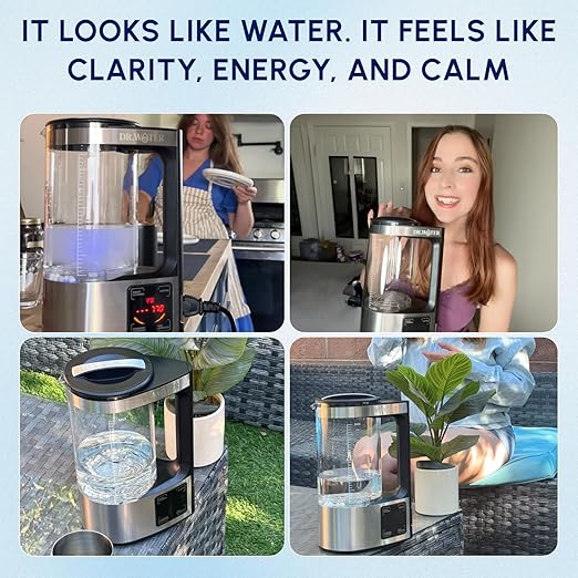 HydroPitcher | 68 Oz Hydrogen Water Pitcher - BPA Free Rich Hydrogen Water Generator - Electrolysis Jug with SPE/PEM Technology Hydrogen Water Machine | Chlorine Free Large Hydrogen Water Bottle