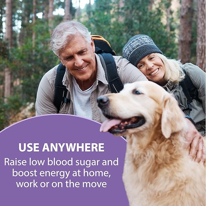 TRUEplus Glucose Tablets, Chewable, Grape Flavor, 15g Fast-Acting Carbohydrates, Fat Free, Gluten Free, Raise Low Blood Sugar and Boost Energy, 50 Count