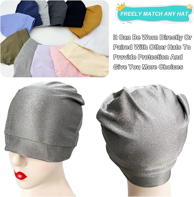 EMF Protection Beanies Cap,Unisex Faraday Hat,Fabric Silver Liner Blocks 99.9% EMF,5G,WiFi,Radiation Protection Cap