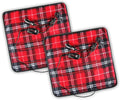 ZONETECH Red Plaid Warming Pad Cozy Warmth in Cold Weather,Perfectly Sized for Comfort and Portability for Pets 2 Pack