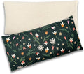 100% USA Handmade, Washable Cotton Eye Pillow 9", Moist Heat Eye Compress, Unscented Hot/Cold Therapy Pack (Green Multi Floral, Rice)