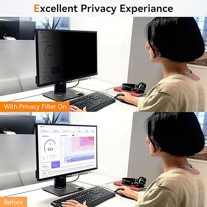 [2 Pack] 29 Inch Computer Privacy Screen for 21:9 Aspect Ratio Widescreen Monitor, Eye Protection Anti Glare Blue Light Computer Monitor Privacy Filter, Removable Anti-Scratch 29in Protector Film