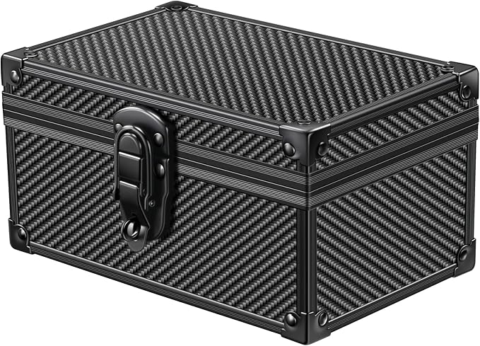 Faraday Signal Blocking Box for Car Key Fob, Keyless Entry Car Key Fob Protector Shielding Cage (Carbon Fiber Black)
