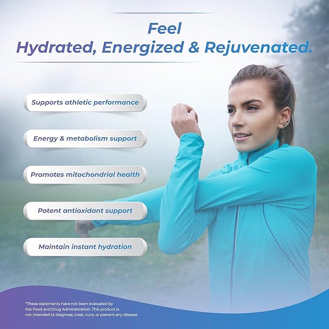 Wellness Extract H2 Molecular Hydrogen Water Tablets with effervescent Technology for Healthy Hydration, Optimal Energy, and Metabolism Support; 8 PPM. (60, Unflavored)
