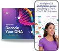 Genetic Methylation Test Kit | Methylation Pathway Including MTHFR, COMT, MTR, MTRR, CBS, BHMT Gene Variants | Personalized Recommendations to Optimize Methylation