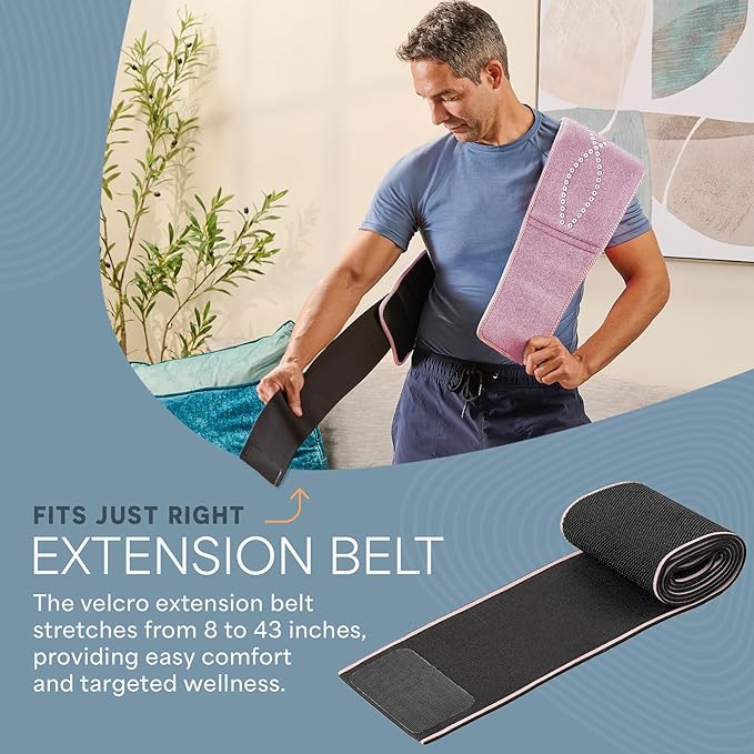 Lifepro Red Light Therapy Belt – Infrared Red Light Therapy for Body, Back Pain and Shoulder - 660nm & 850nm Near Infrared Heating Pad – Adjustable & Portable for Wellness & Relaxation