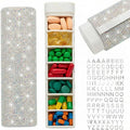 Pill Case for Purse Bling 7-Day Pill Organizer Weekly Compact Medicine Containers Travel Medication Box Holder for Traveling Women(Colorful)