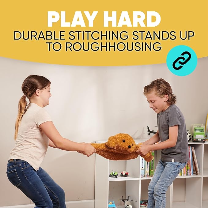 FRIENDLY CUDDLE Weighted Lap Blanket for Kids & Adults – Kids Weighted Blanket – ASD, Sensory Processing Weighted Stuffed Animals Dog Toy – Microwavable Weighted Lap Pad for Kids, 5 Lbs.