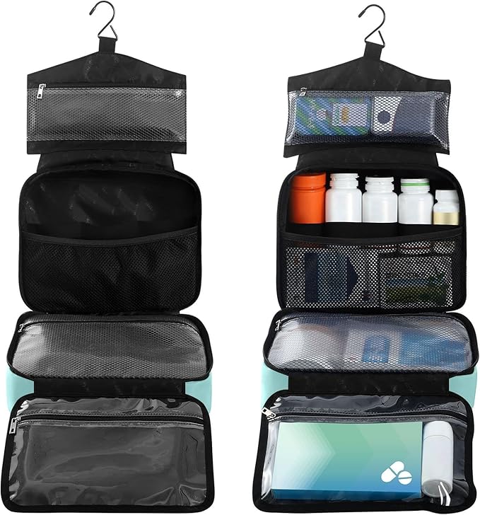 Naanle Pill Organizer Bag Travel Pill Bottle Medicine Organizer Home Storage Medication Bag for Vitamin Supplements, Colorful Pills Empty First Aid Bag for Car Camping