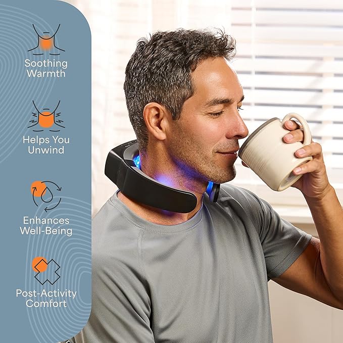 LifePro – Neck Red Light Therapy Device – Luminova Infrared Red Light Therapy for Neck and Shoulder with 660nm & 850nm LEDs – Rechargeable, Portable Support for Daily Wellness