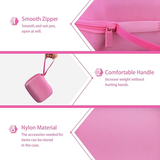 co2CREA Hard Case Replacement for OMRON Evolv Bluetooth Wireless Upper Arm Blood Pressure Monitor BP7000 HEM-7600T-BK (Pink Case)
