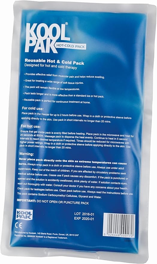 Koolpak Large - HOT Cold Gel Pack - 16 X 28 cm 10 Pack, Blue