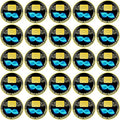 25 Pieces Cell Phone Blocker Protection Neutralizers Stickers for Smart Phones Tablets Laptops Computer WiFi Priner TV Electronic Devices Black