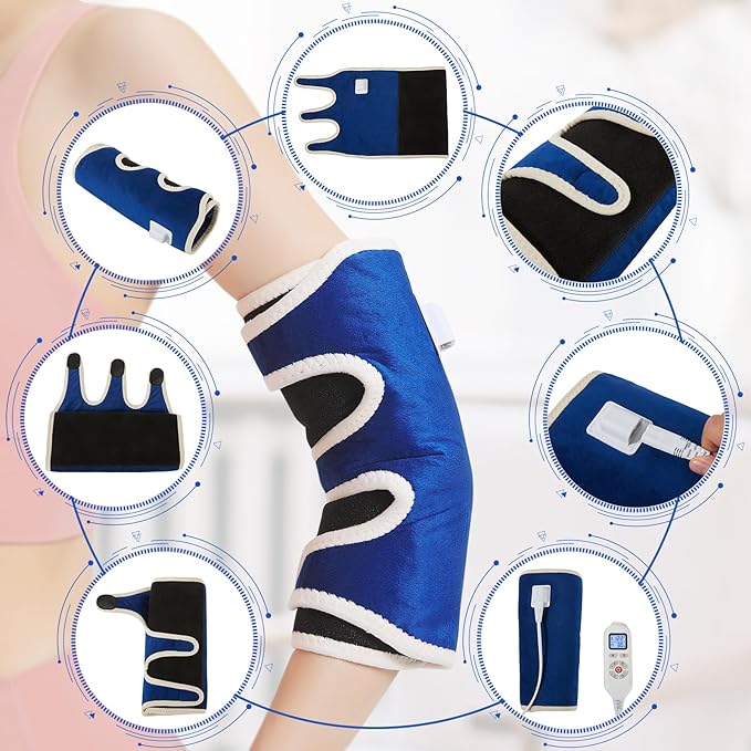 Elbow Heating Pad for Tennis Elbow and Tendonitis, Arm Heating Pad for Pain Relief,Heated Arm Brace for Joint Pain Relief,Adjustable Heat Therapy Brace Auto Shut-Off