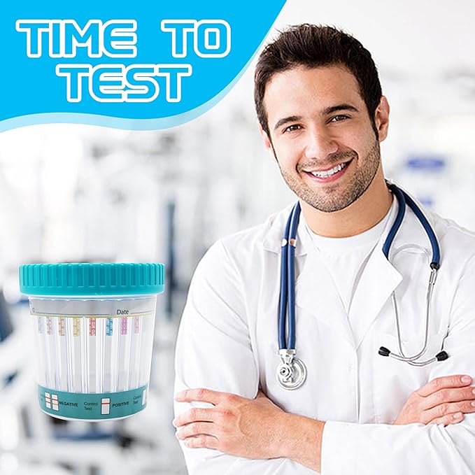 12 Panel Multi-Drug Urine Test Kit, Compact Cup for Home Rapid Test (MTD, MDMA, THC, BUP, BAR, BZO, MTD, AMP, MOR, OXY, COC, MET), 99% Accurate Results in 5 Minutes, 6PACK