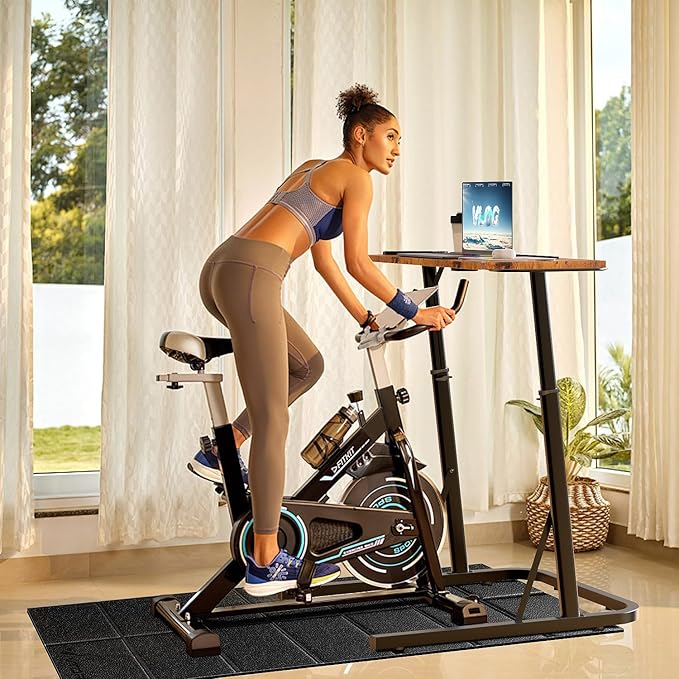 VTORY Adjustable Standing Desk for Walking Pad Treadmill, Desk for Bike/Cycling, Stand Table for Treadmill Walking Pad, Bike/Walking Pad/Treadmill Trainer Desk Stand, Attachment, Bar for Walking Pad