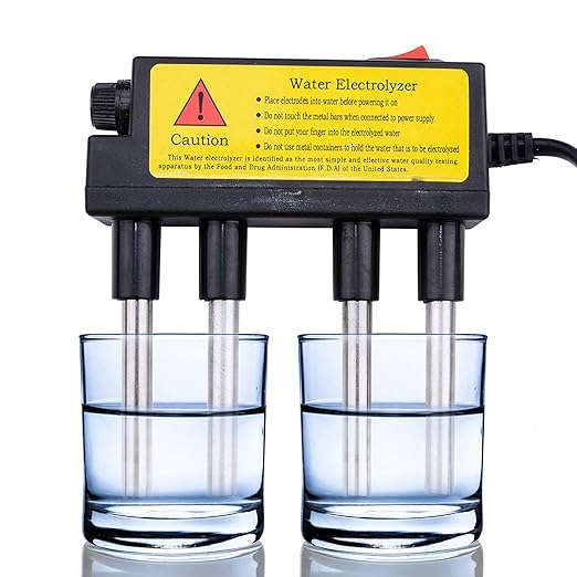 Water Electrolyzer Test Kit, Home Water Quality Tester with Electrodes, Water Purity Measuring Tool for Household or Educational Science Use