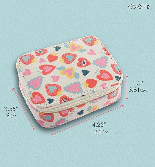 Karma, Travel Pill Case, Weekly Travel Pill Organizer, Removable 8-Compartment Pill Box, Travel Pill Medicine Organizer, Mushroom