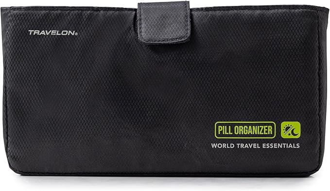 Travelon World Travel Essentials 7-Day Am/Pm Push Button Pill Case