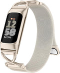 JKD X-Shape Metal Band Compatible with Fitbit Charge 6/ Charge 5 Bands for Women Men, Soft Stainless Steel Mesh Loop Strap Bracelet Wrist Band Replacement for Fitbit Charge 5/ Charge 6 Fitness Tracker